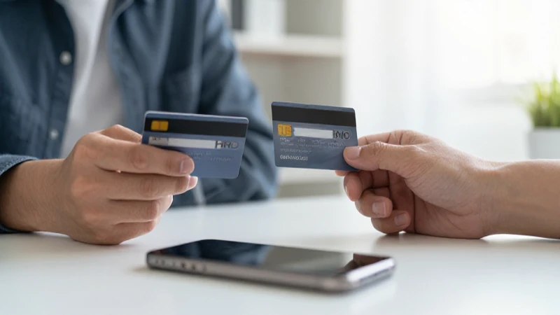 Cómo transferir dinero fácilmente con una tarjeta de crédito 9 Tarjeta y móvil en un espacio moderno