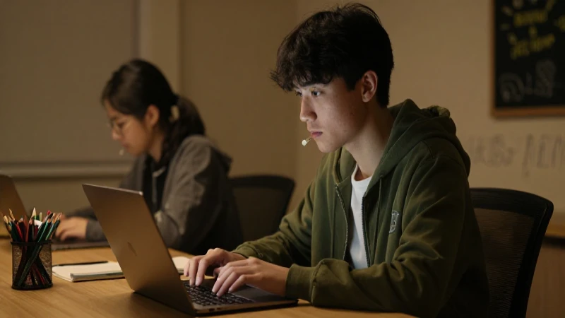 Cuánto cuesta estudiar en línea en la Universidad Intercontinental 9 Estudiante estudia en laptop, luz cálida