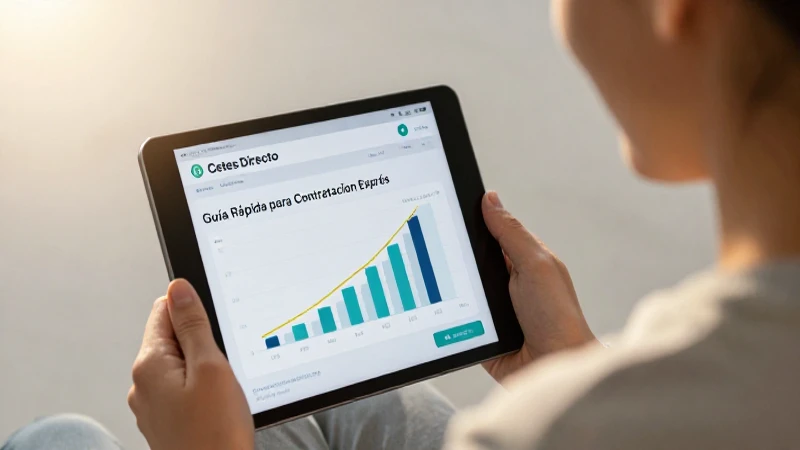 Usuario consulta Cetes Directo en tablet