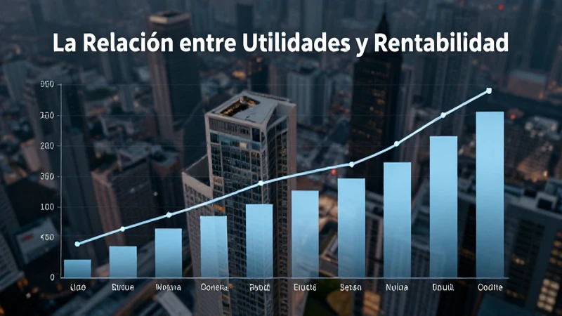 Gráfico analiza rentabilidad y utilidades empresariales.