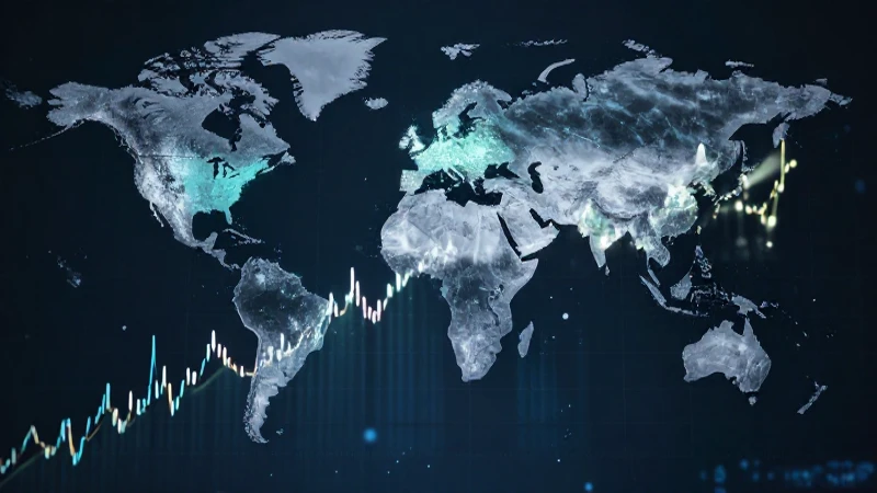 Vanguard Total World Stock ETF: Inversión Global con VT 8 Mapa mundial con gráfico y ambiente dramático