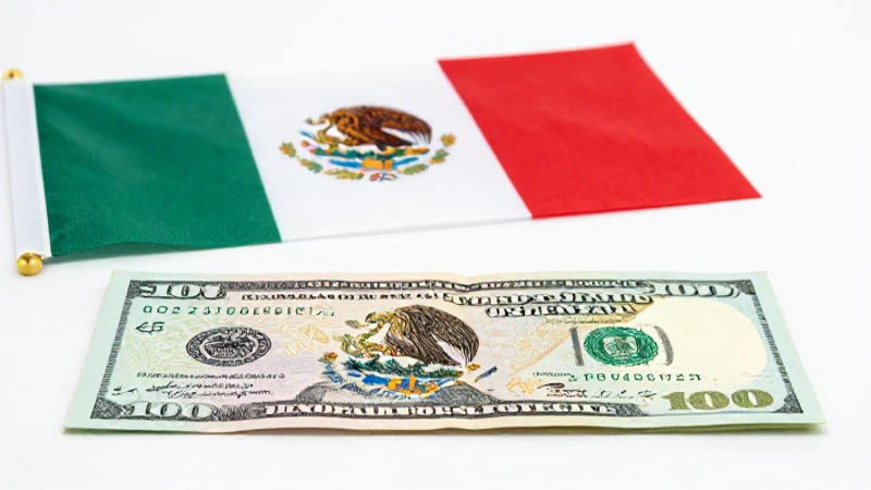 Dinero y bandera mexicana a plena luz.