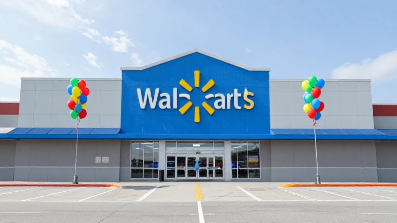 Walmart, globos y luz brillante